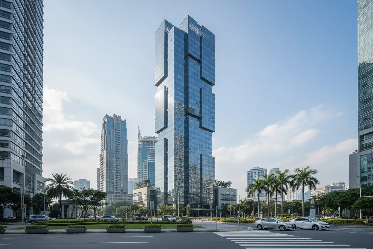 Modern Philippine business district skyline representing enterprise technology investment